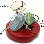 Figure 3 - Roomba modified with GPS and radio communication for interaction with wireless sensor networks