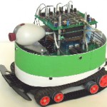 EvBot-II equipped with a color camera, and the acoustic array